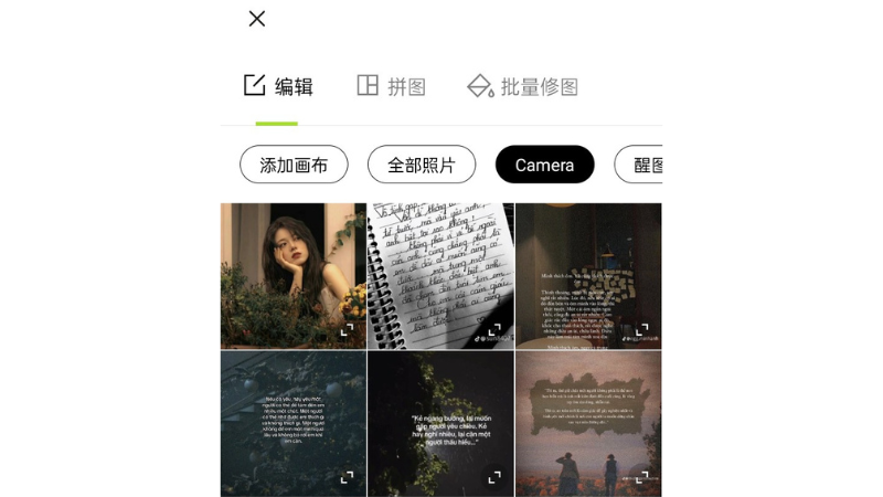 Mở ứng dụng Xingtu trên thiết bị của bạn và chọn ảnh mà bạn muốn làm nét từ thư viện hình ảnh
